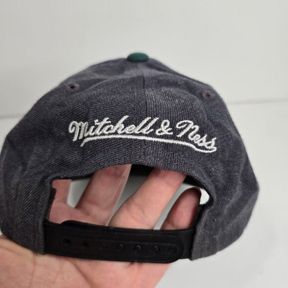 VTG Mitchell & Ness Green Bay Packers Wool Blend Snap Back Cap Hat - Picture 8 of 12
